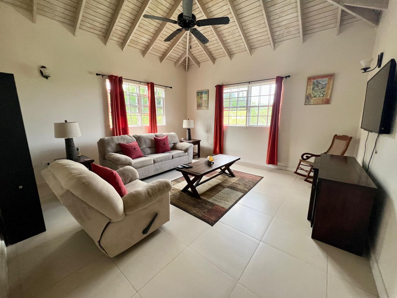 Judges Estate residential house for rent in Antigua Living Room